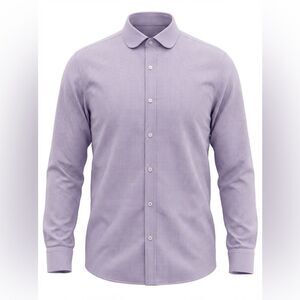HUGO BOSS MENS BUTTON DOWN SHIRT PURPLE CHECK SIZE L
